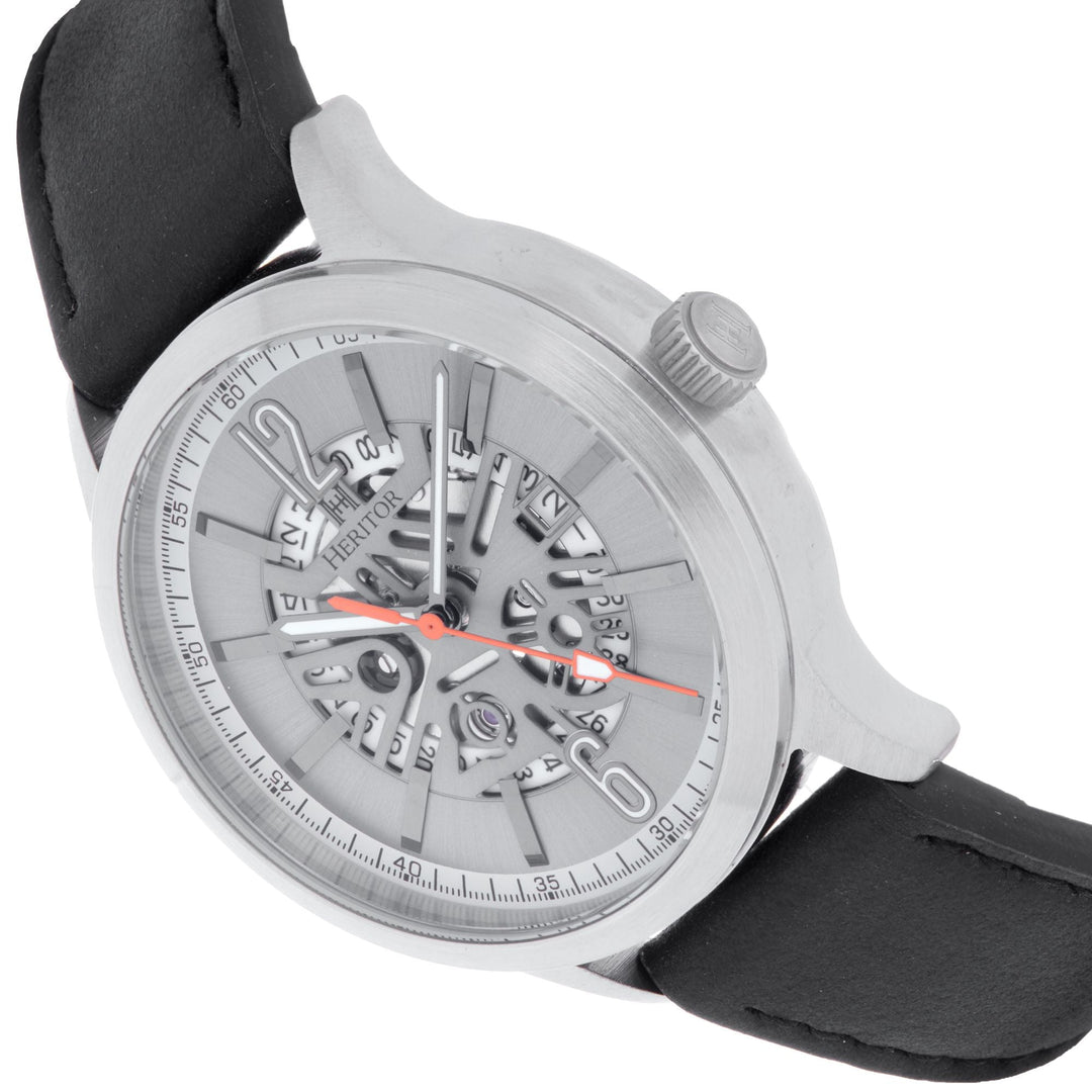 Heritor Automatic Dayne Leather-Band Watch w/Date