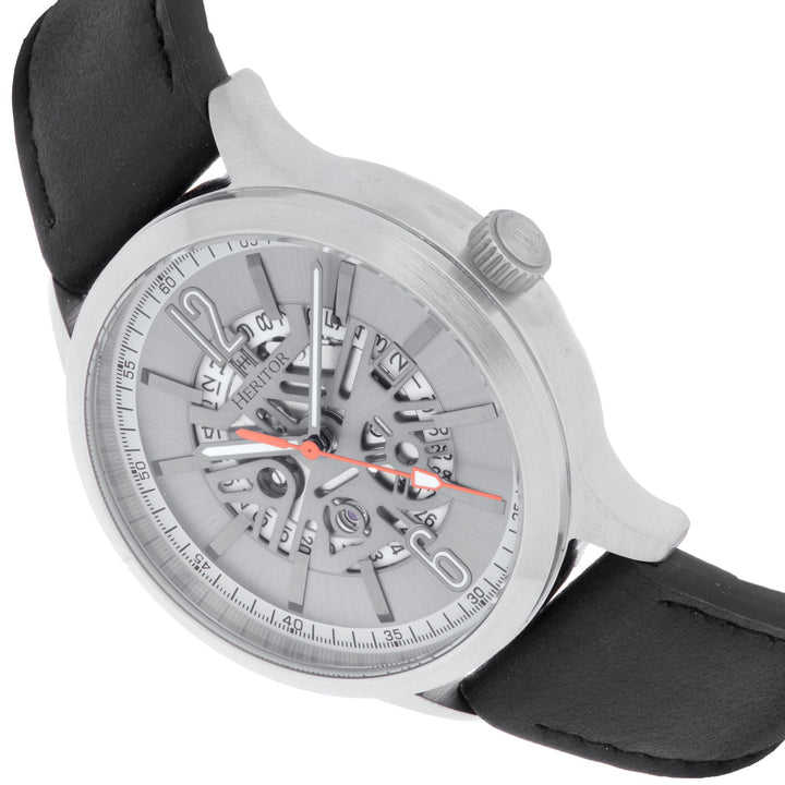 Heritor Automatic Dayne Leather-Band Watch w/Date