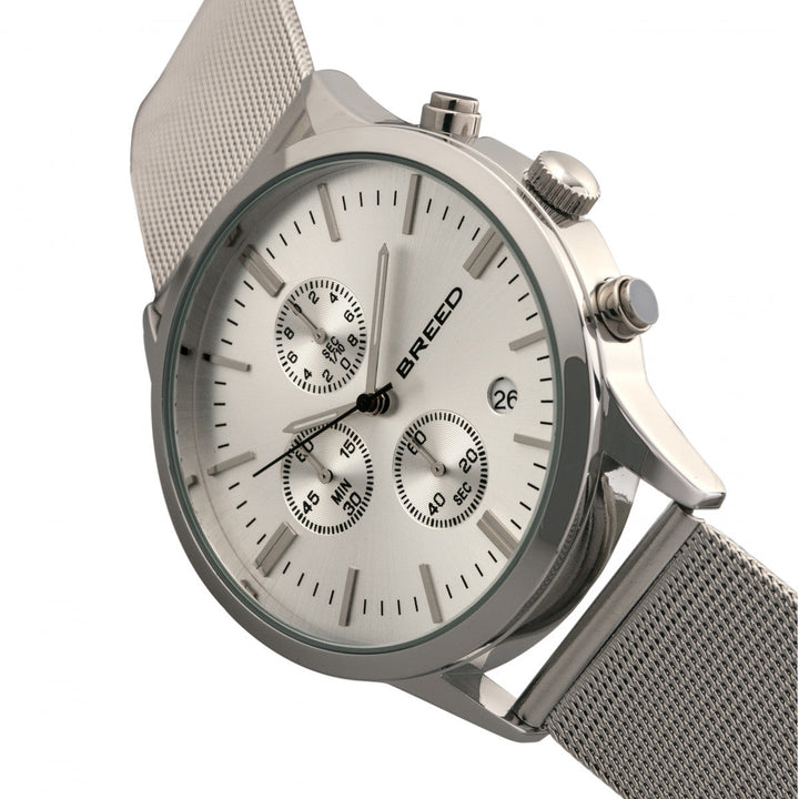 Breed Espinosa Chronograph Mesh-Bracelet Watch w/ Date
