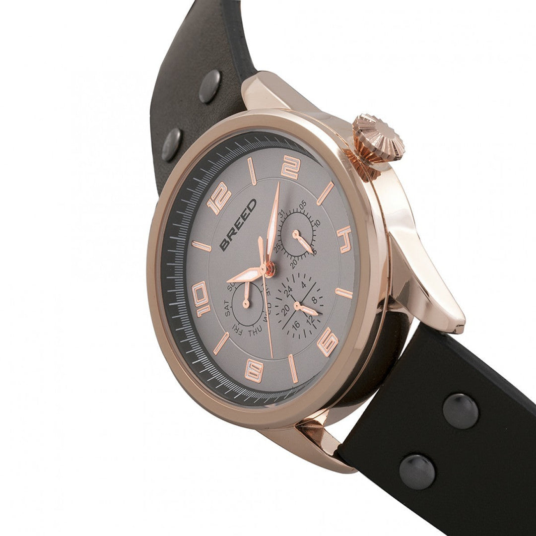 Breed Rio Leather-Band Watch w/Day/Date