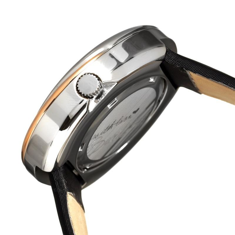 Bertha Jean MOP Leather-Band Ladies Watch
