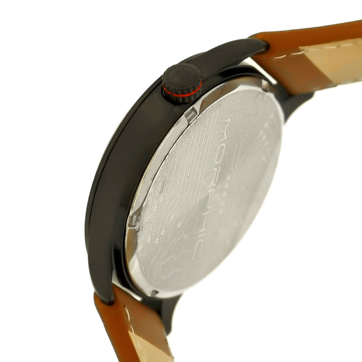 Morphic M44 Series Dual-Time Leather-Band Watch w/ Retrograde Date