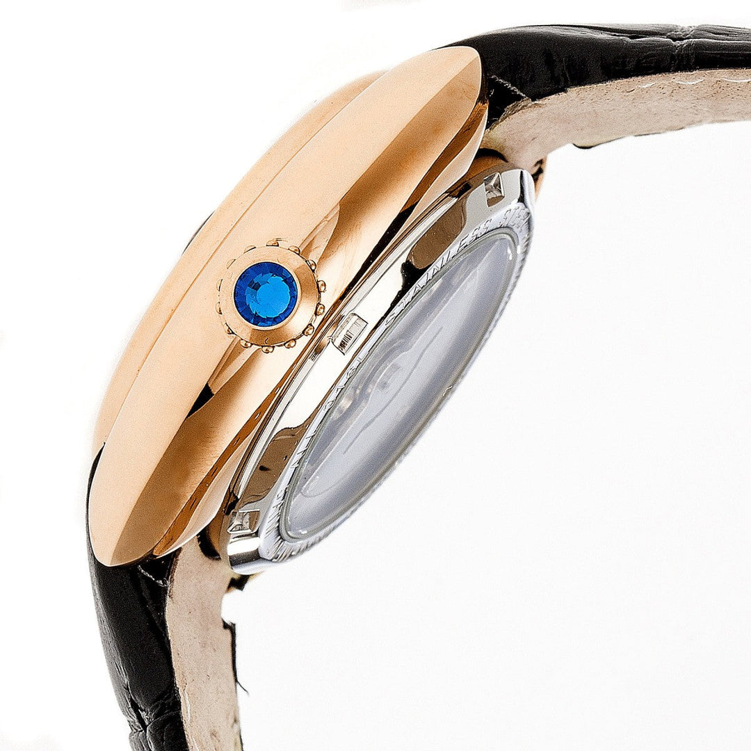 Empress Antoinette Automatic MOP Leather-Band Watch