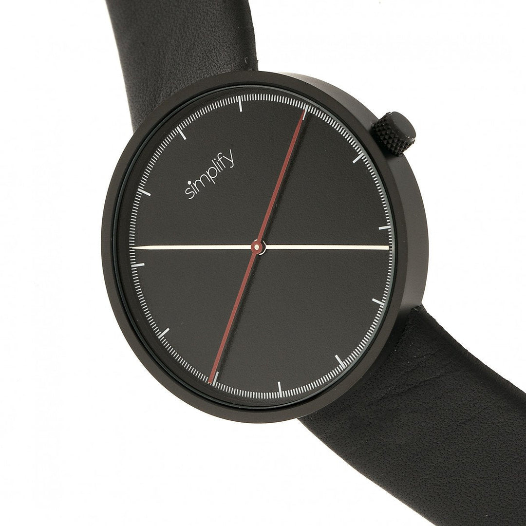 Simplify The 4100 Leather-Band Watch