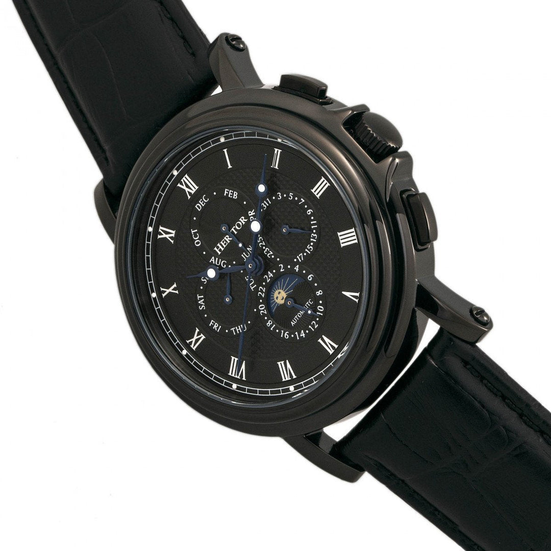 Heritor Automatic Kingsley Leather-Band Watch w/Day/Date