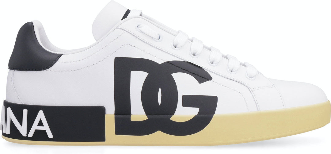 LEATHER PORTOFINO SNEAKERS WITH DG LOGO