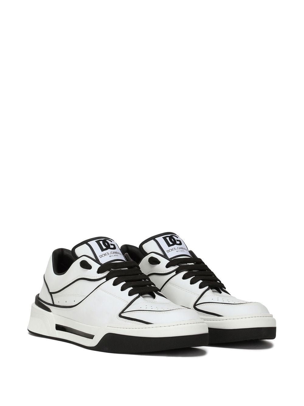 ROMA LEATHER RAFFIA SNEAKERS