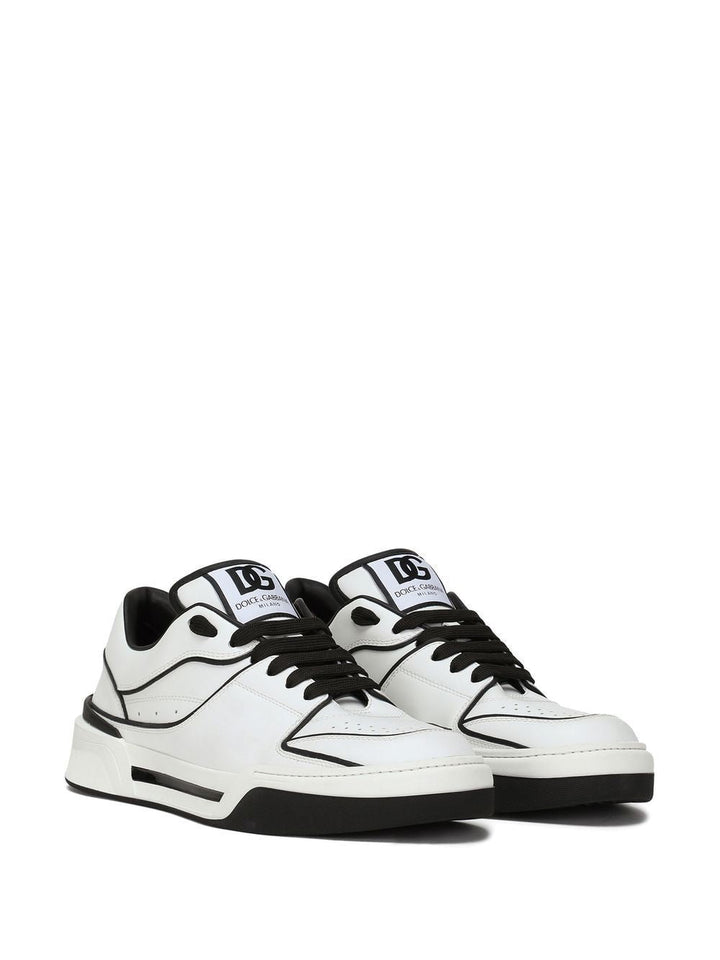 ROMA LEATHER RAFFIA SNEAKERS
