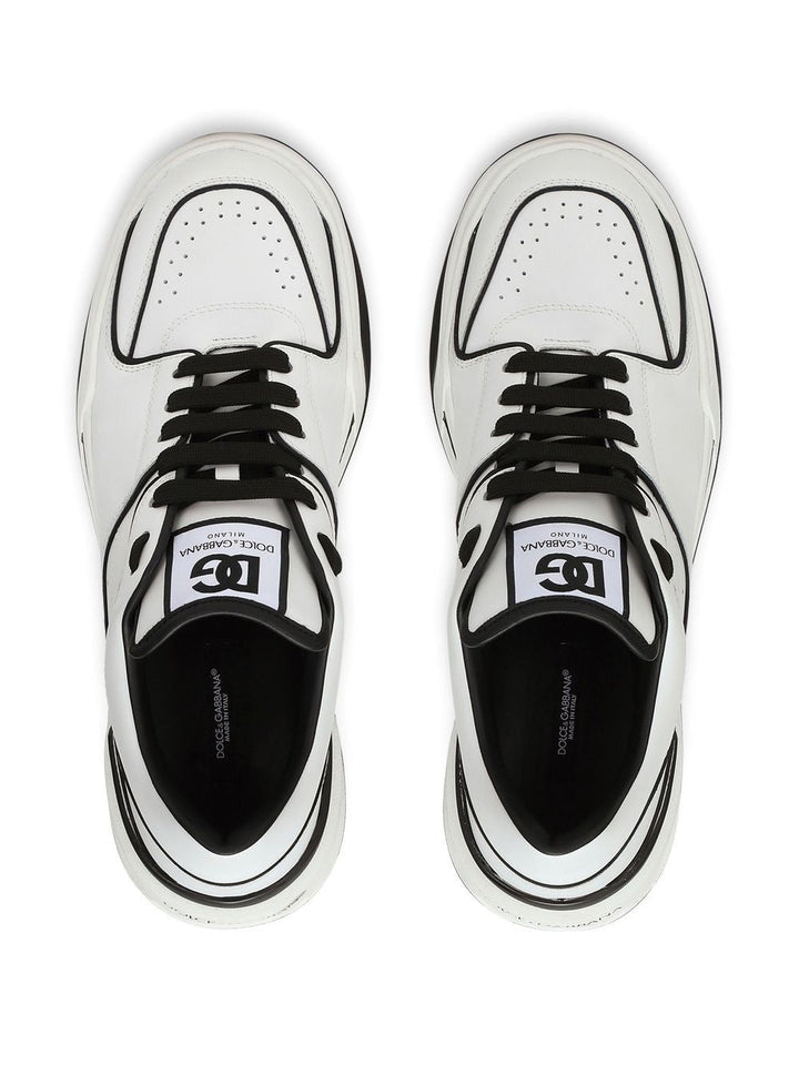 ROMA LEATHER RAFFIA SNEAKERS