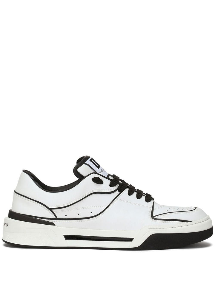 ROMA LEATHER RAFFIA SNEAKERS