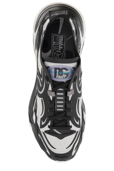 LEATHER PANELLED LOW TOP SNEAKERS