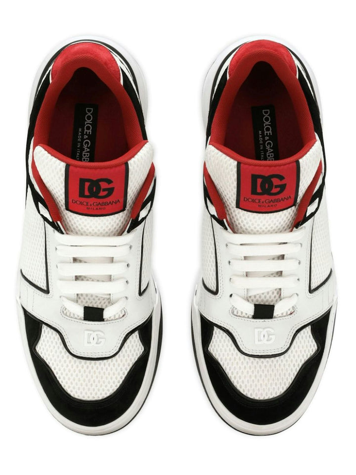 CALF LEATHER PANELLED DESIGN SNEAKERS