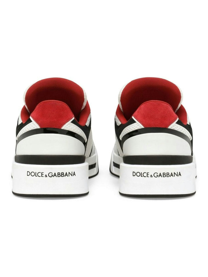 CALF LEATHER PANELLED DESIGN SNEAKERS