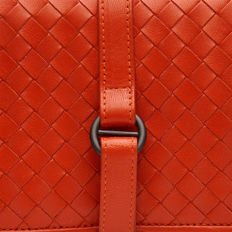 Bottega veneta Red Intrecciato Leather Wallet