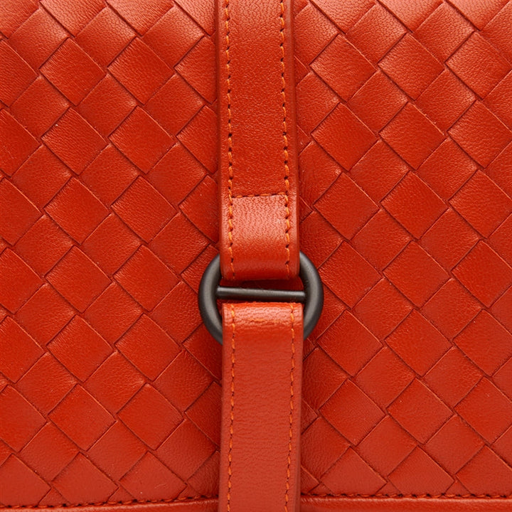 Bottega veneta Red Intrecciato Leather Wallet