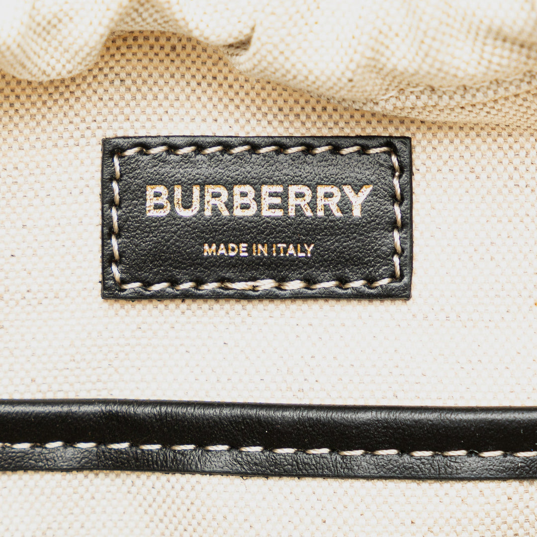 BURBERRY Medium Woven Leather Belt Satchel