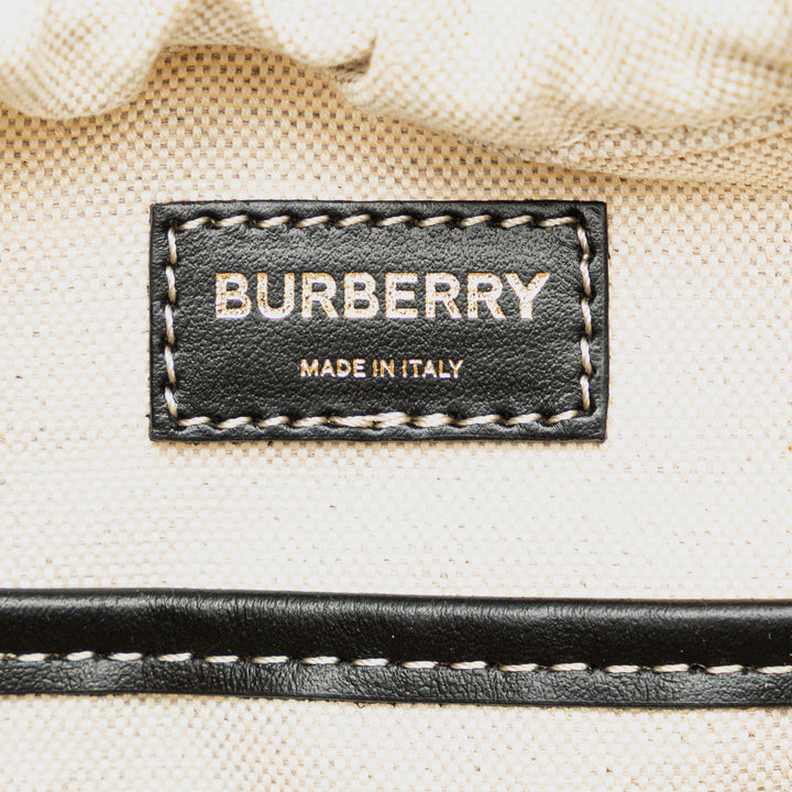 BURBERRY Medium Woven Leather Belt Satchel