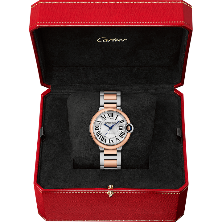 Ballon Bleu de Cartier Rose Gold & Steel 36mm Watch W2BB0033