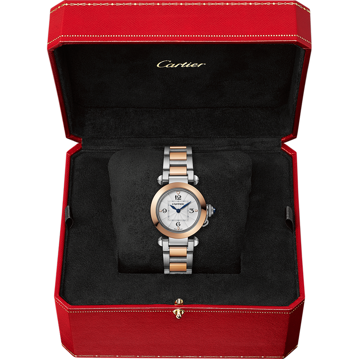 Pasha de Cartier Rose Gold & Steel 30mm Watch W2PA0007