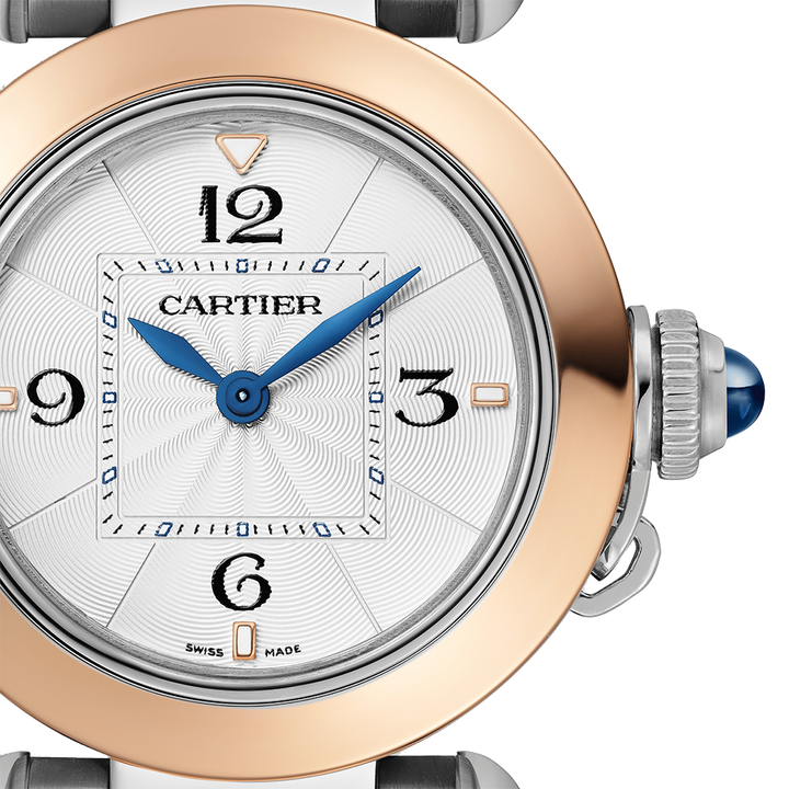 Pasha de Cartier Rose Gold & Steel 30mm Watch W2PA0007