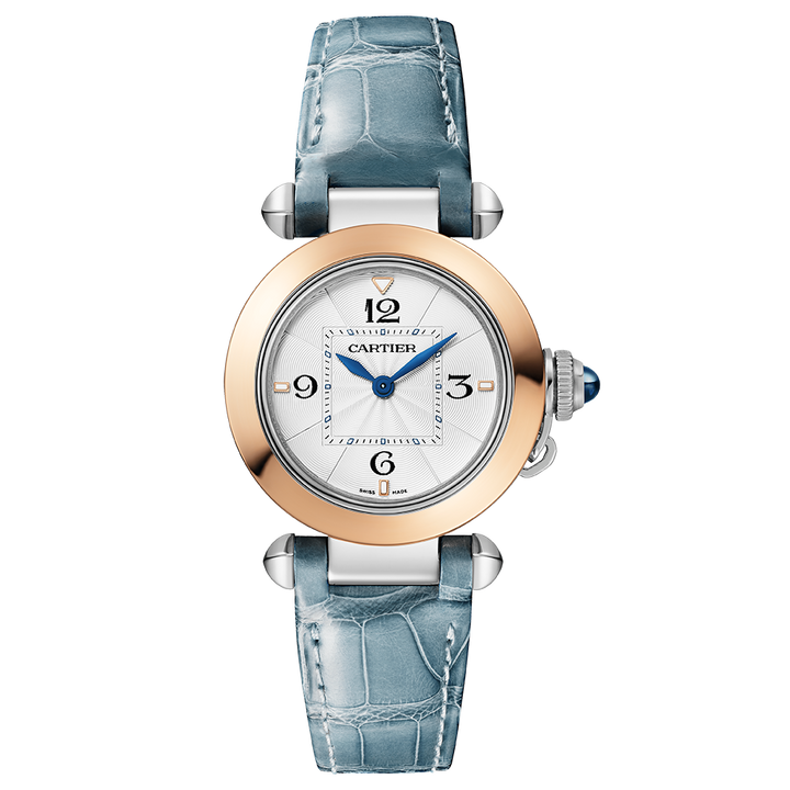 Pasha de Cartier Rose Gold & Steel 30mm Watch W2PA0007