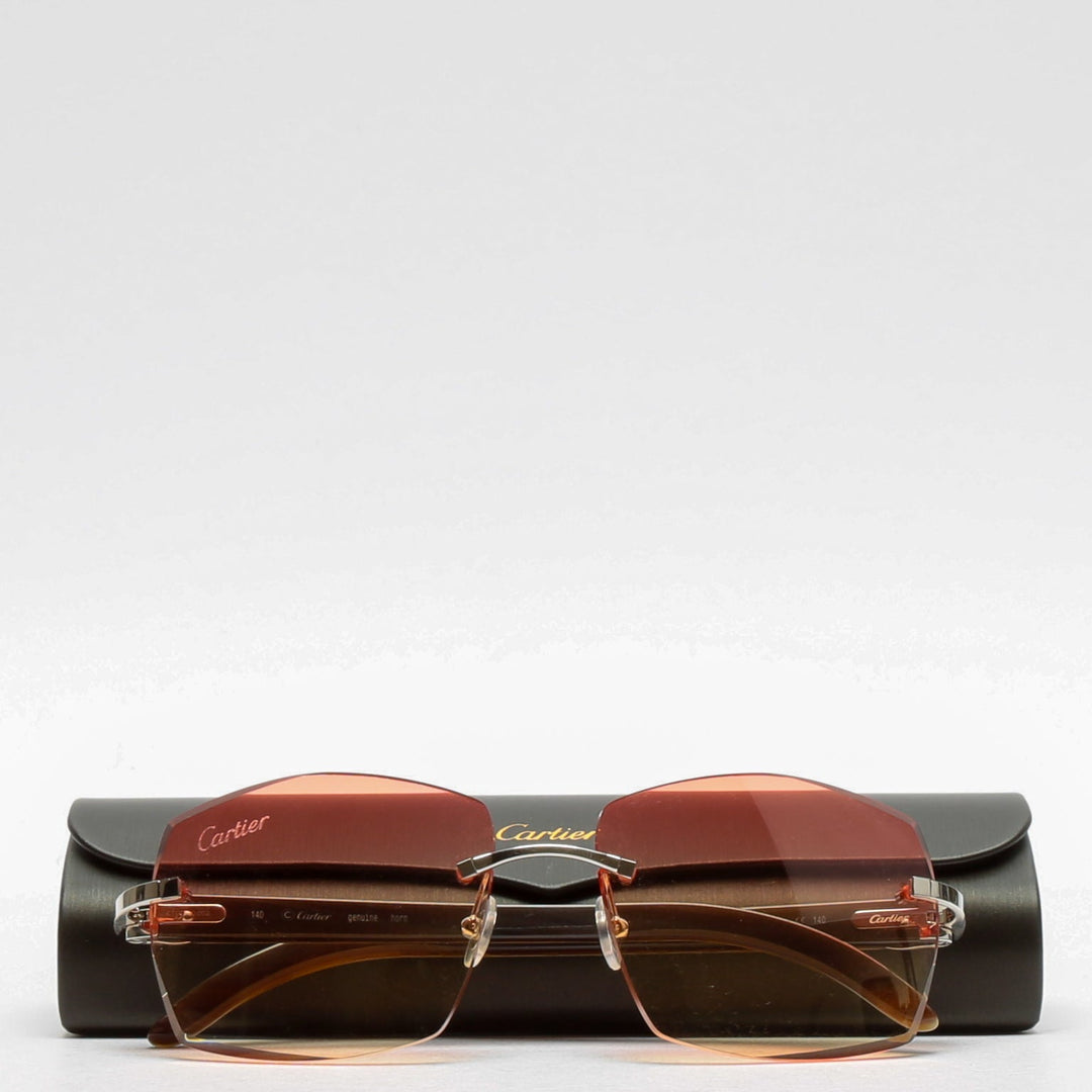 CARTIER C de Cartier White Buffalo Sunglasses