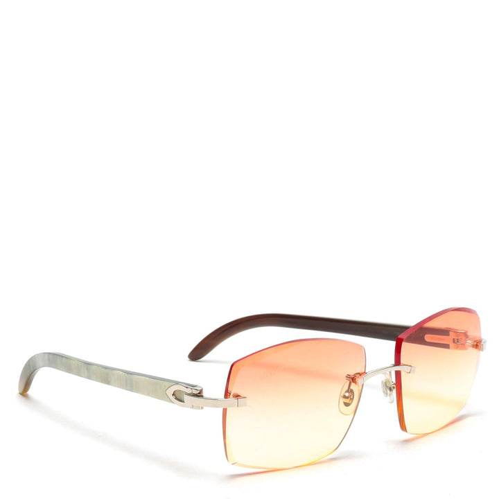 CARTIER C de Cartier White Buffalo Sunglasses