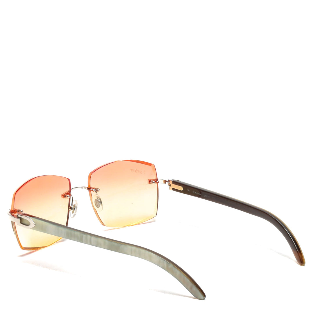 CARTIER C de Cartier White Buffalo Sunglasses