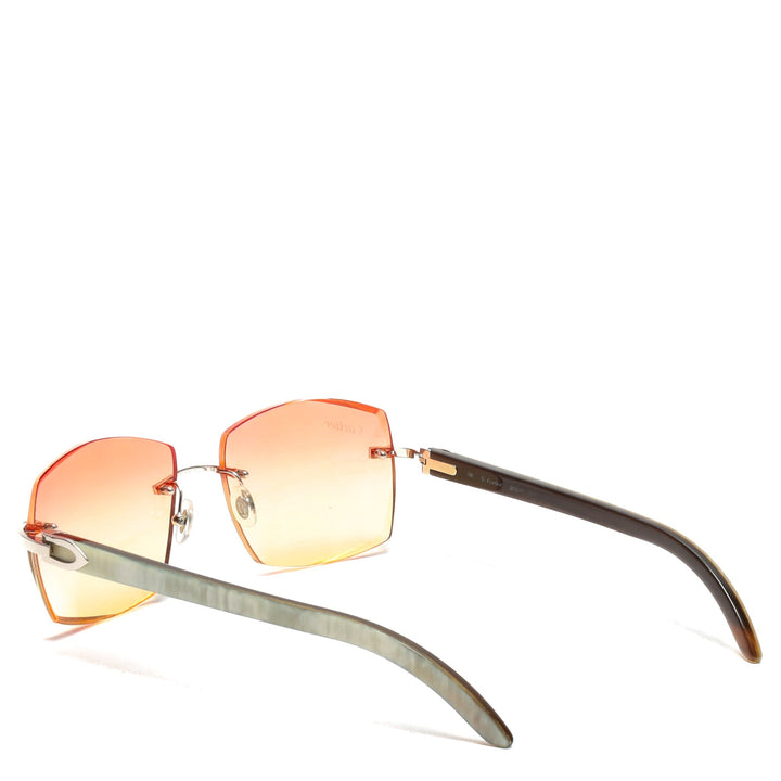 CARTIER C de Cartier White Buffalo Sunglasses