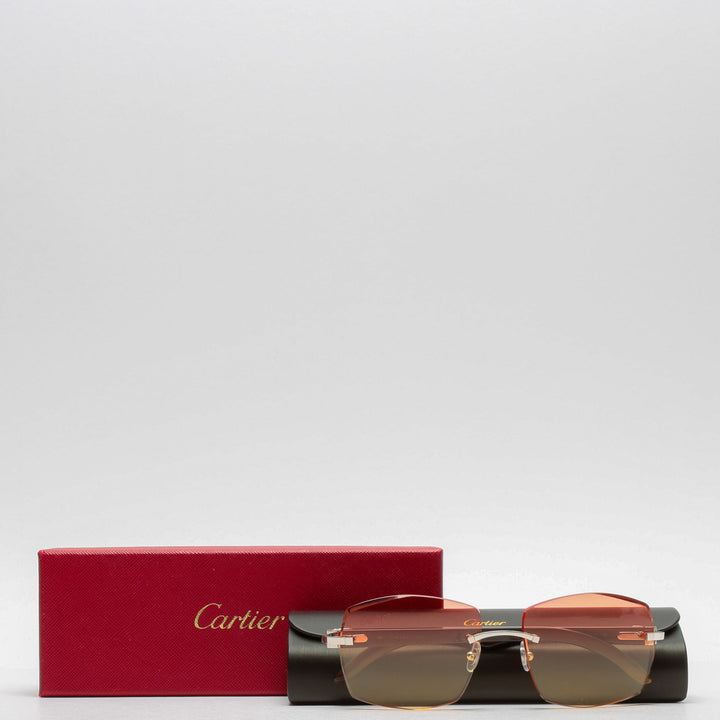 CARTIER C de Cartier White Buffalo Sunglasses