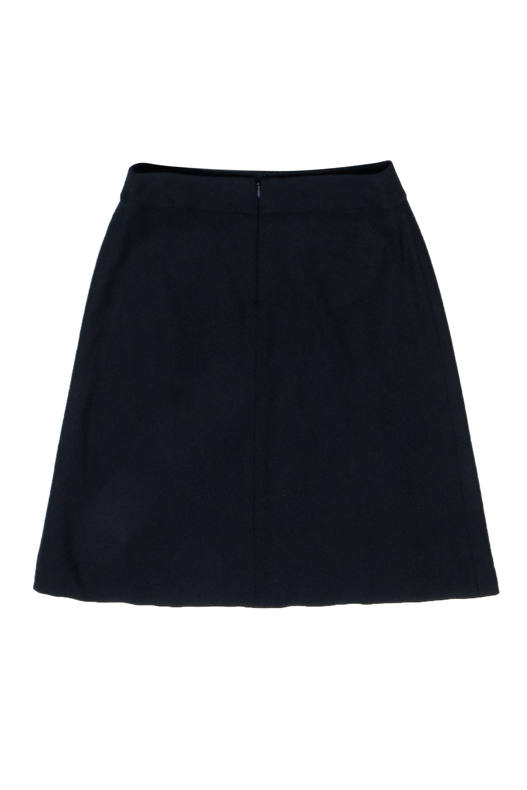 Celine - Black Wool Blend Skirt w/ Gold-Tone Hardware Sz 4