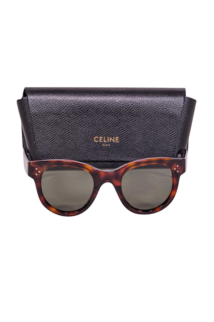 Celine - Brown Tortoise Rounded Sunglasses