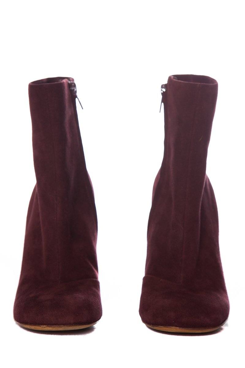 Céline Burgundy Suede Booties SZ 35.5