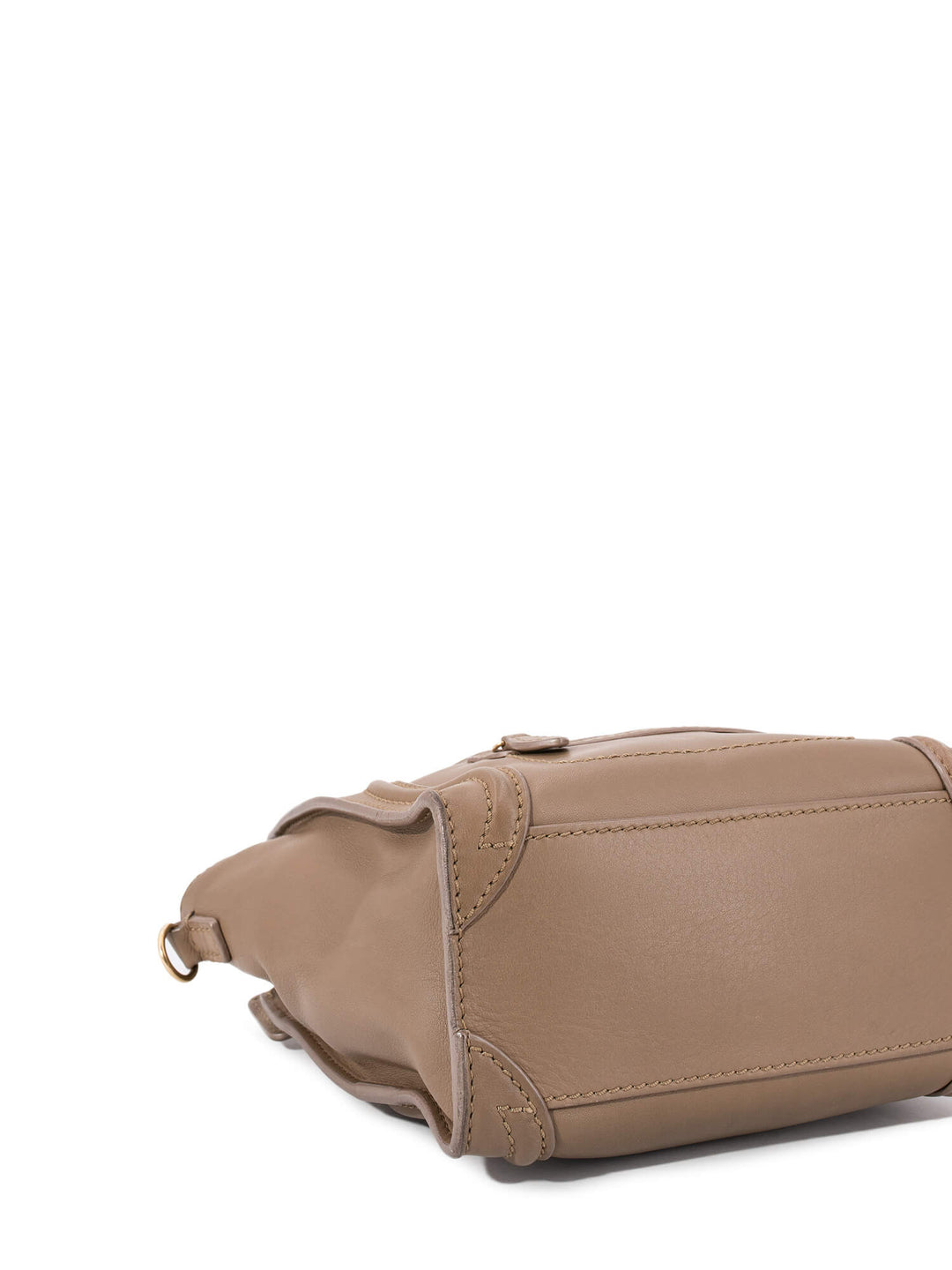 Celine Leather Nano Luggage Bag Taupe