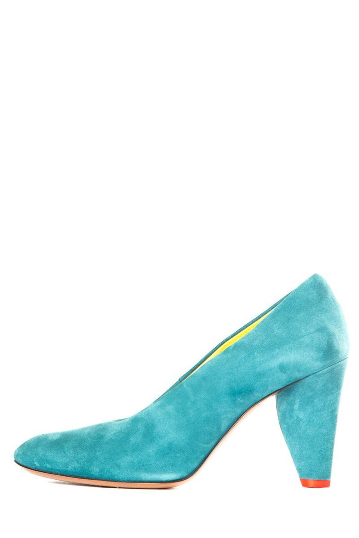 Céline Teal Suede Pumps 36 Sale