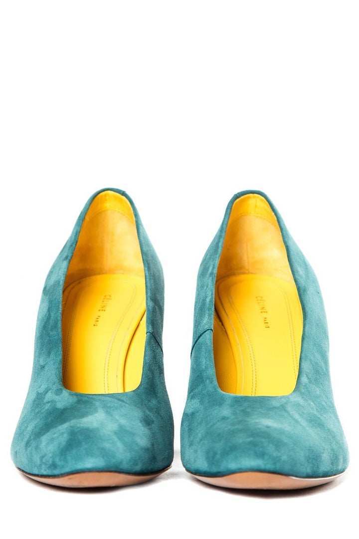 Céline Teal Suede Pumps 36 Sale