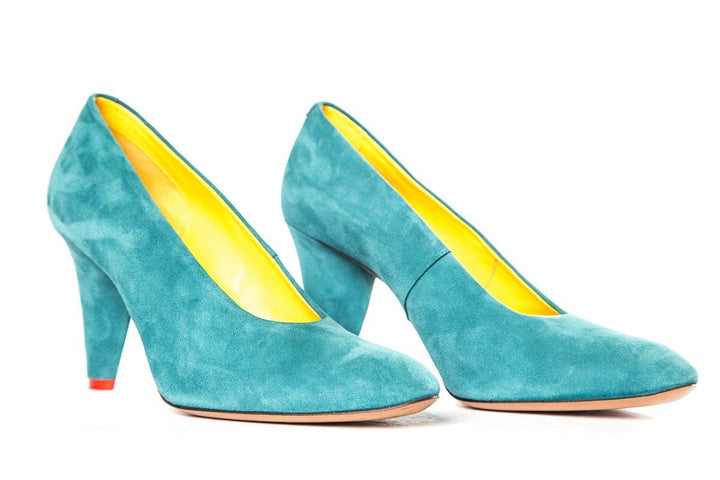 Céline Teal Suede Pumps 36 Sale