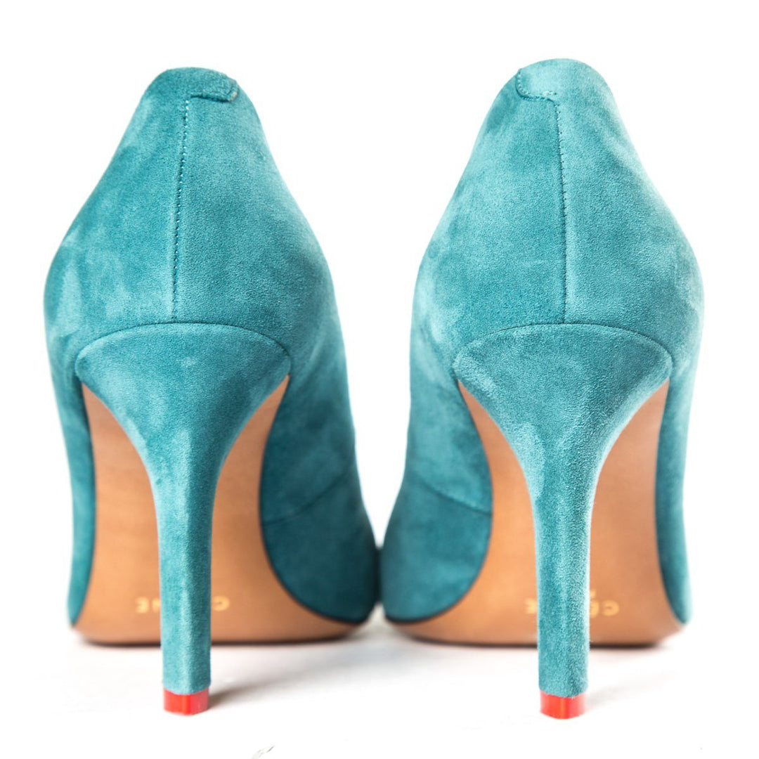 Céline Teal Suede Pumps 36 Sale