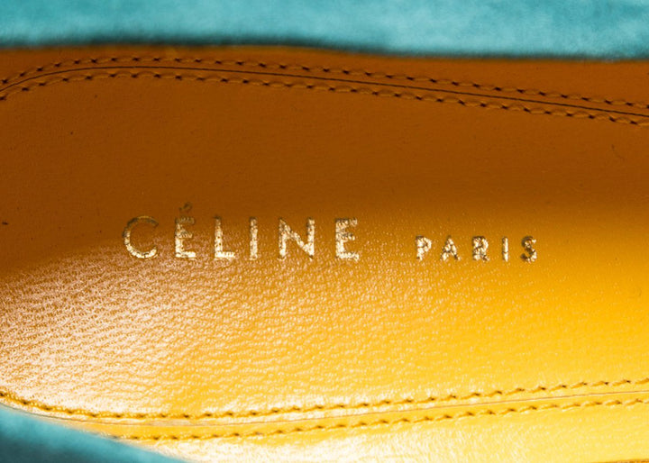 Céline Teal Suede Pumps 36 Sale