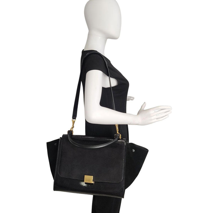Celine Trapeze bag in black patent leather