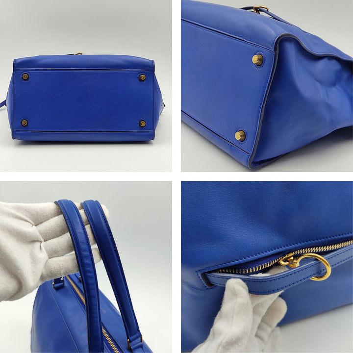 Celine Celine Celine Ring handbag in light blue leather
