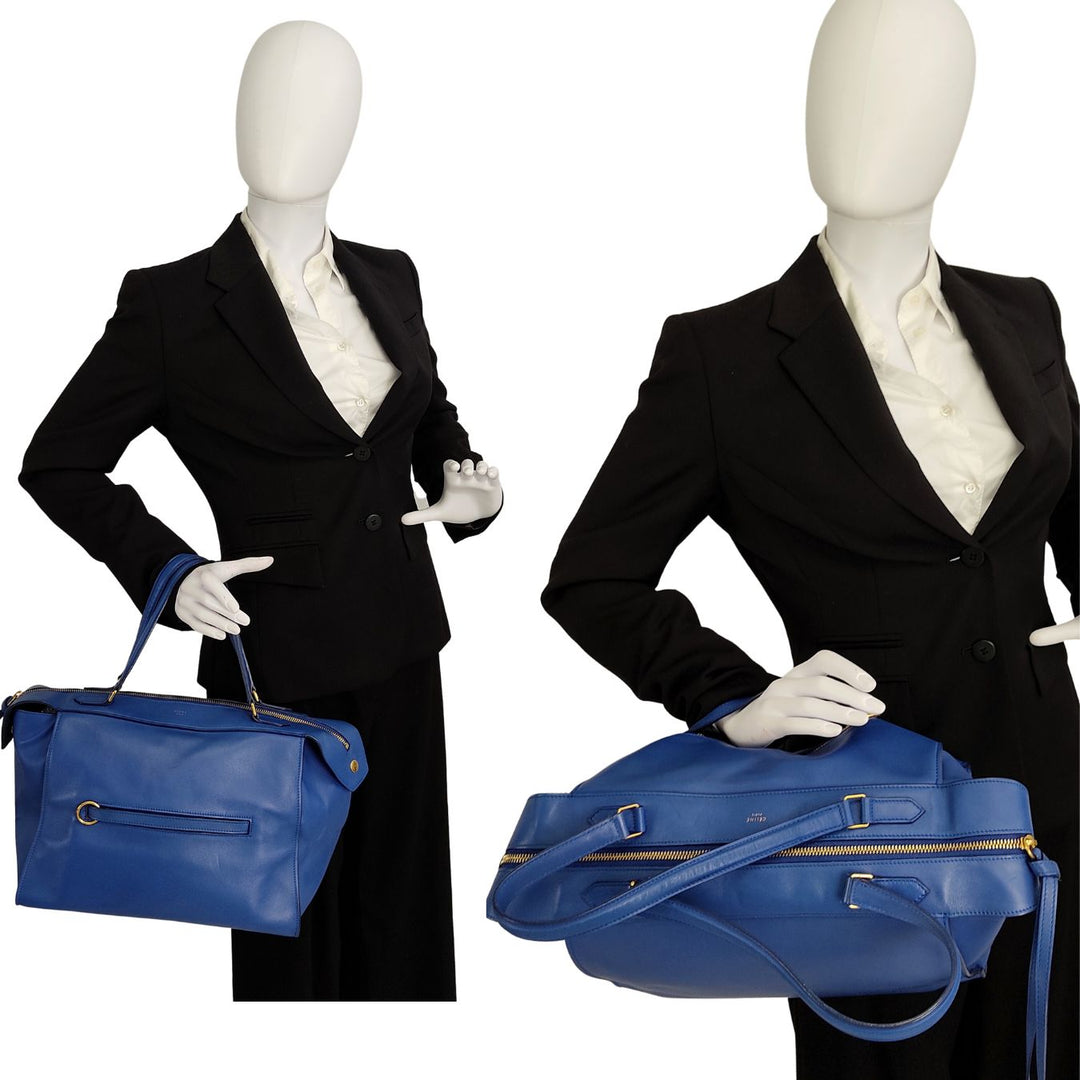 Celine Celine Celine Ring handbag in light blue leather
