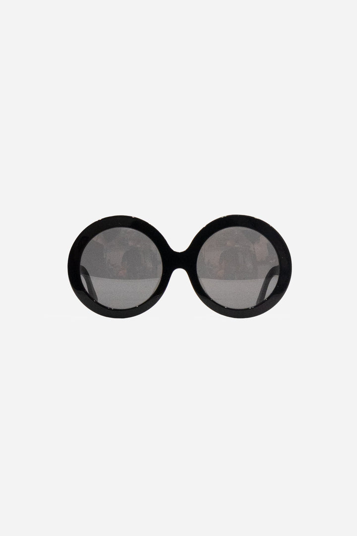 Chunky Circle Black Frame Sunglasses
