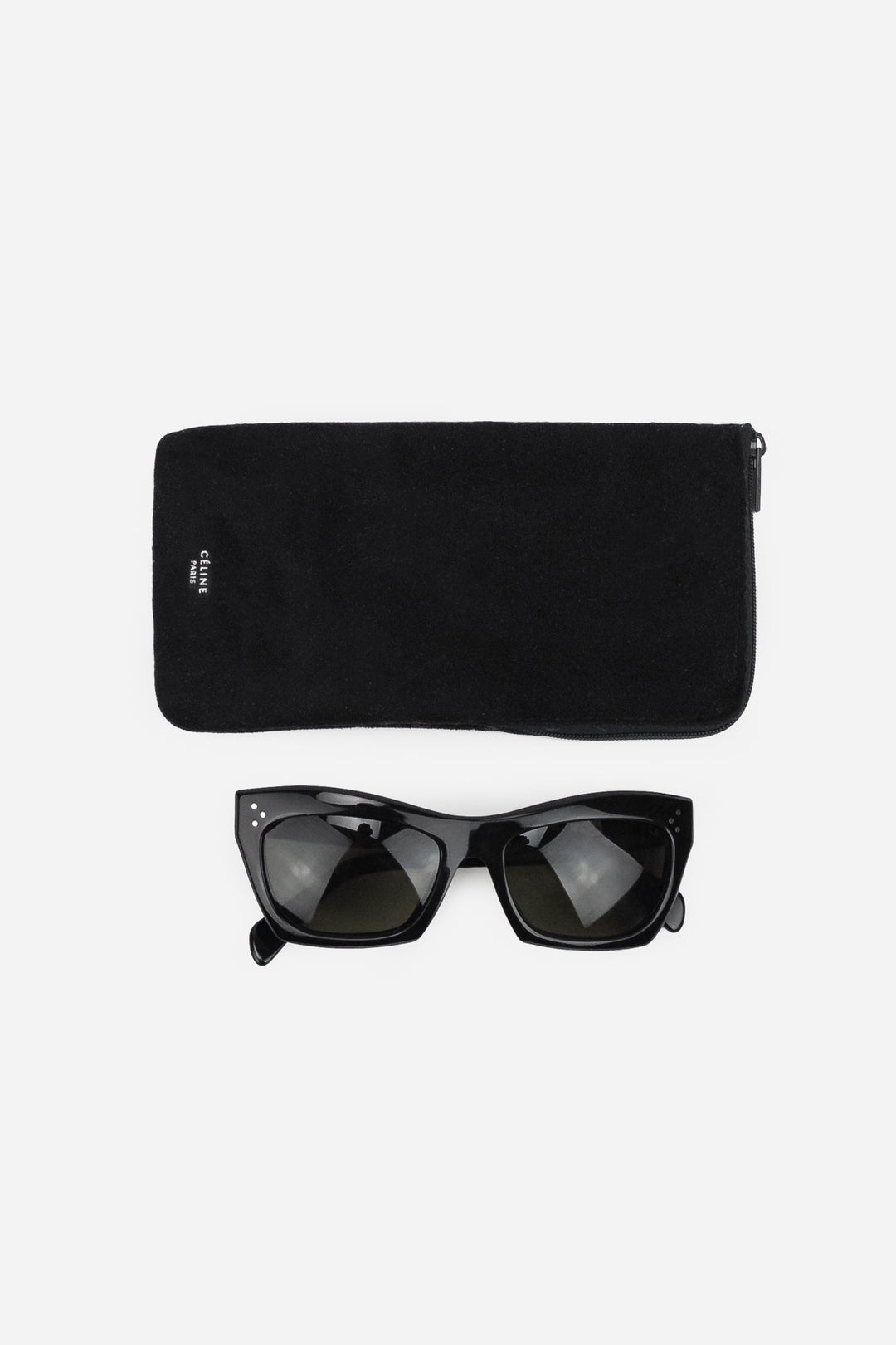 black square cat eye sunglasses