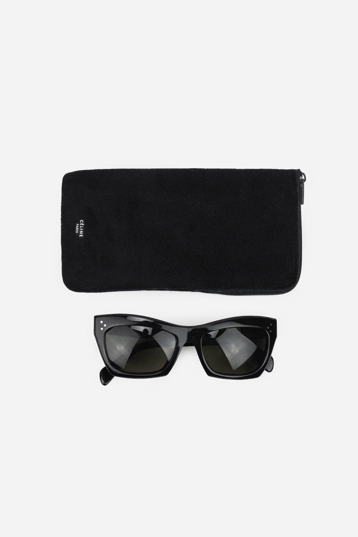 black square cat eye sunglasses