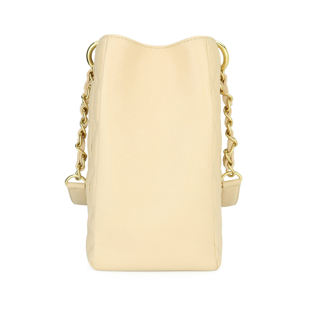 Top Quality Chanel Grand Shopping Tote [GST] Beige Caviar Gold Hardware 2013