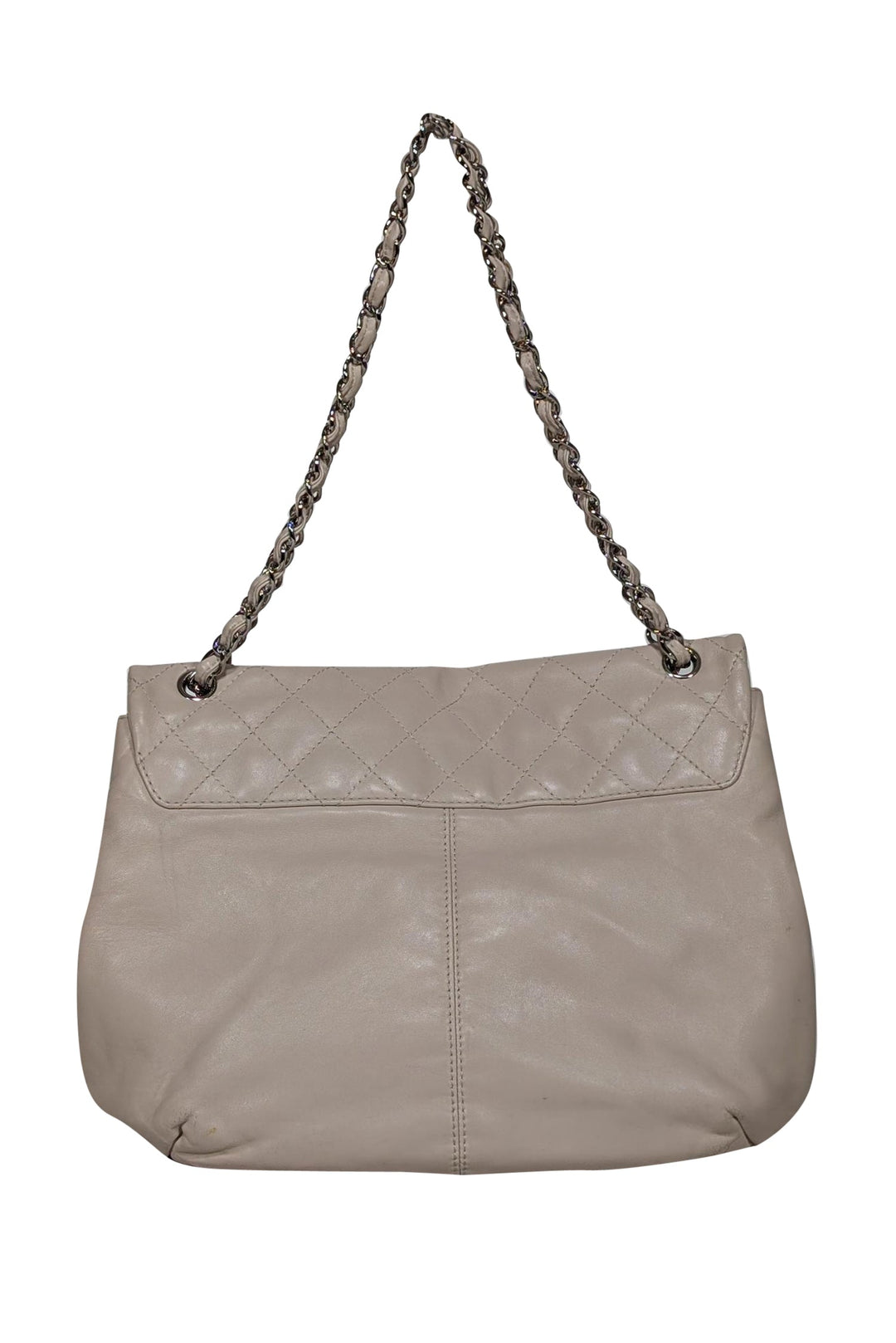Top Quality Chanel - Beige Quilted Medium Trainon Flap Shoulder Bag