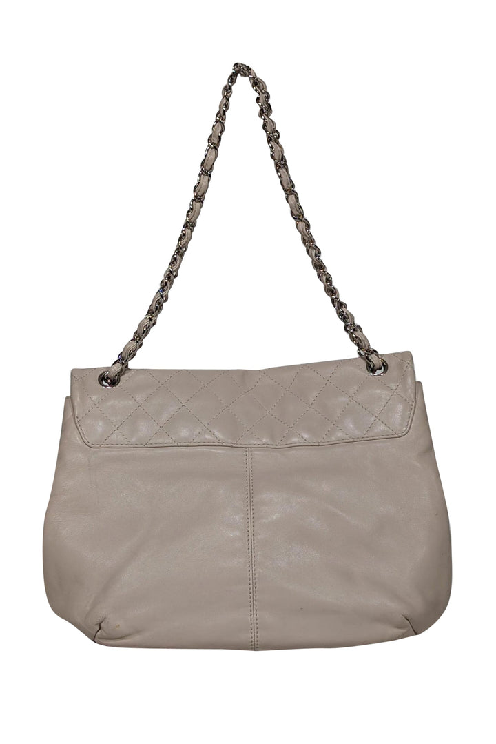 Top Quality Chanel - Beige Quilted Medium Trainon Flap Shoulder Bag