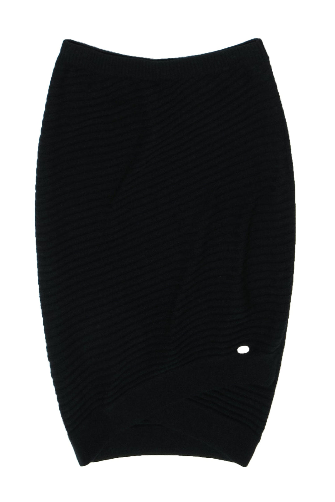 Top Quality Chanel - Black Cashmere Ribbed Knit Pencil Skirt Sz 6