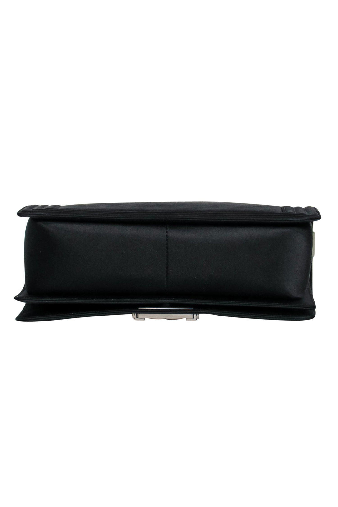 Top Quality Chanel - Black Fold Over Chain Boy Bag w/ Pearl Embellishments